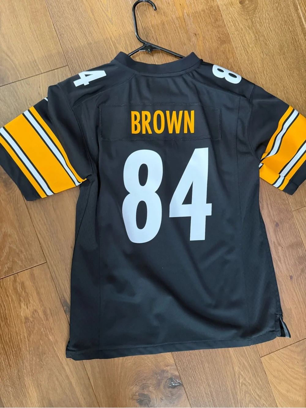 Steelers, Nike Black NFL Youth L Brown Jersey